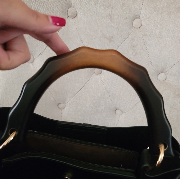 Unbranded Bucket Purse Wooden Handle - Picture 4 of 8